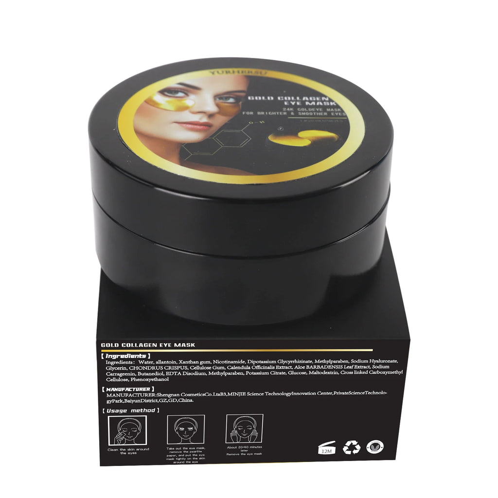 60 Pairs 24K Gold Under Eye Patches, Brightening & Lifting Treatment, Reduce Bags and Fine Lines, Instant Result